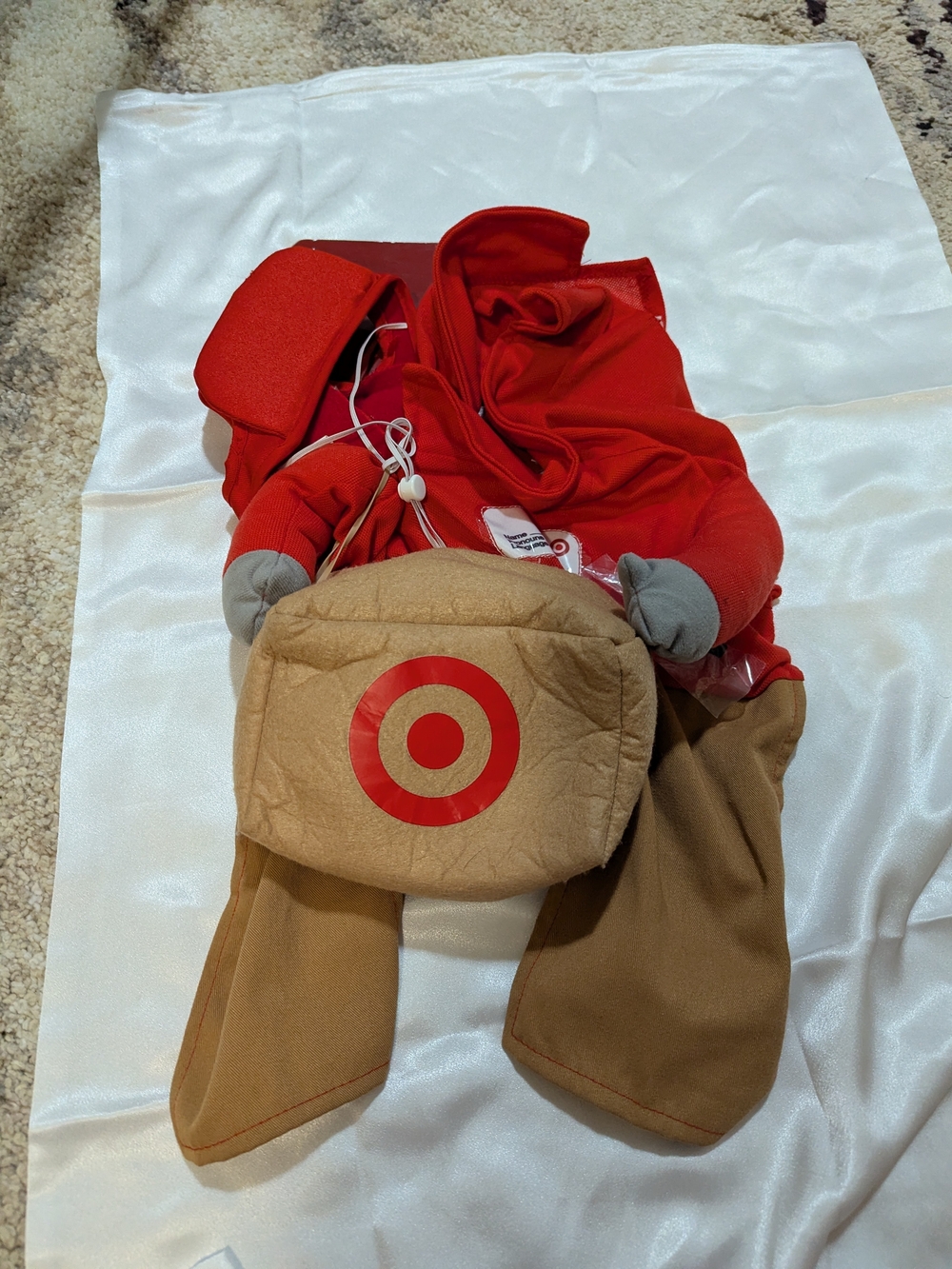 Target Red Shopper Pet Costume with Brown Tote